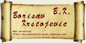 Borisav Krstojević vizit kartica